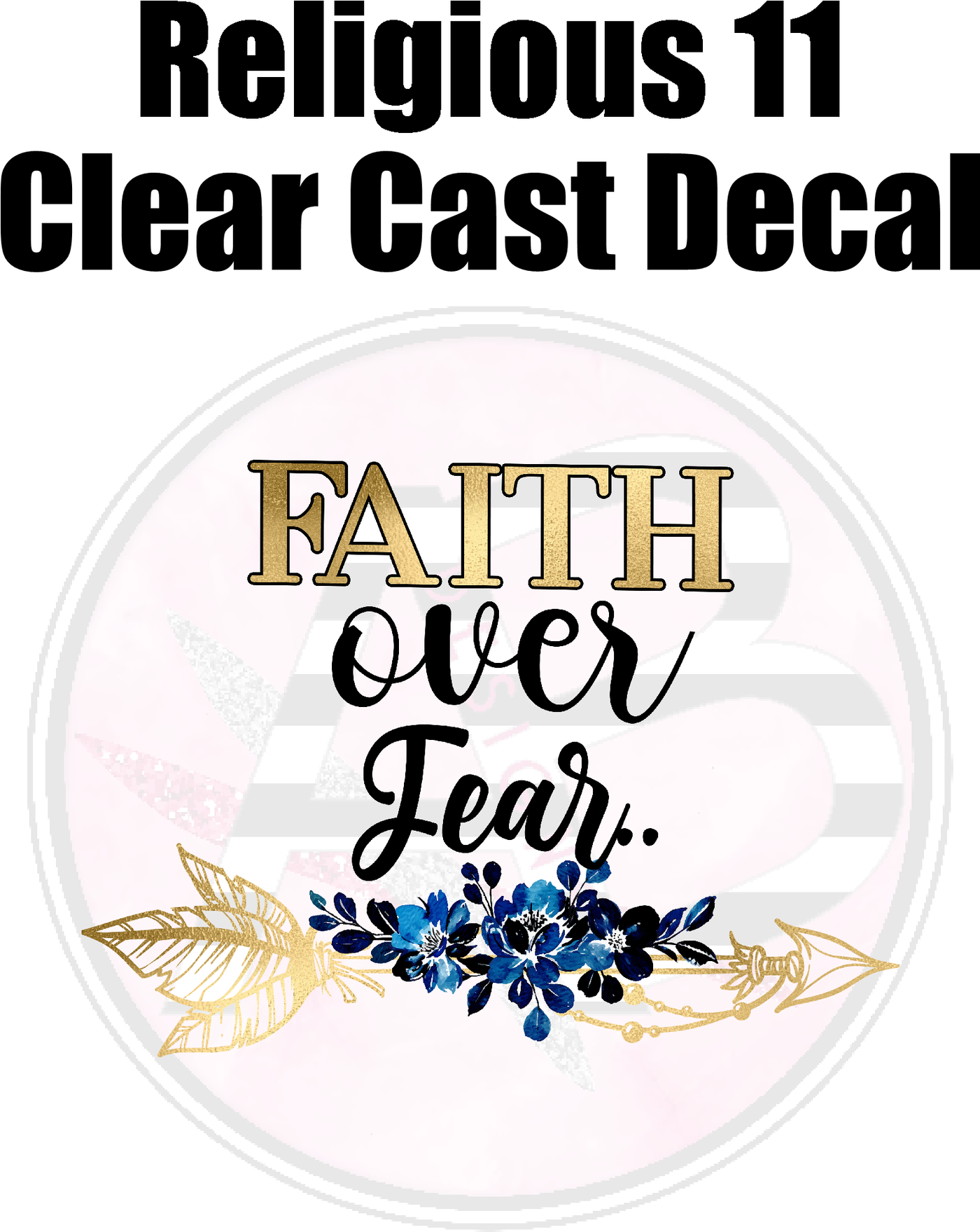 Religious 11 - Clear Cast Decal
