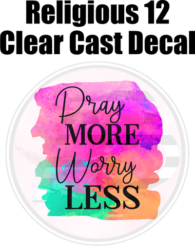 Religious 12 - Clear Cast Decal