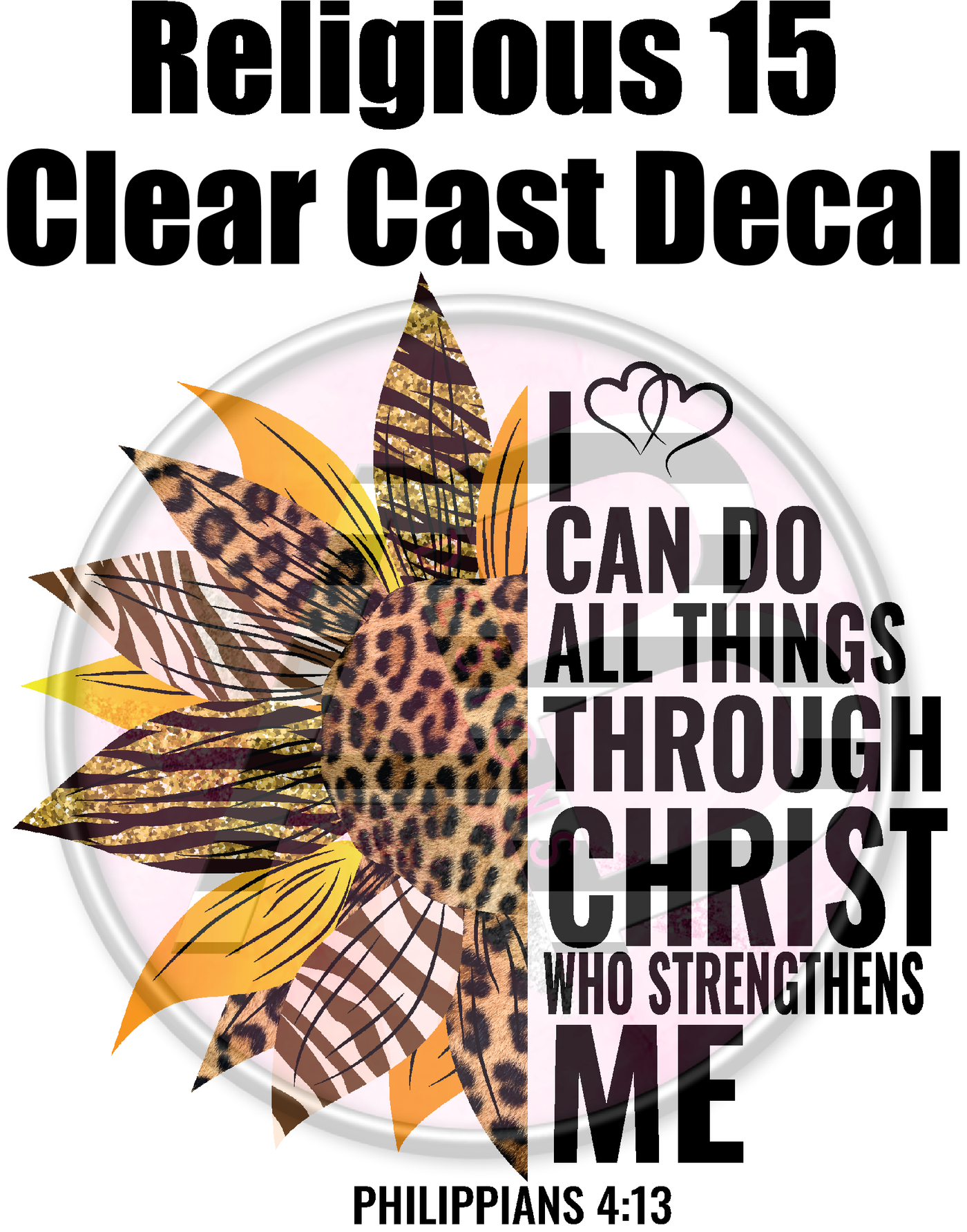 Religious 15 - Clear Cast Decal