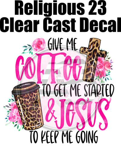 Religious 23 - Clear Cast Decal