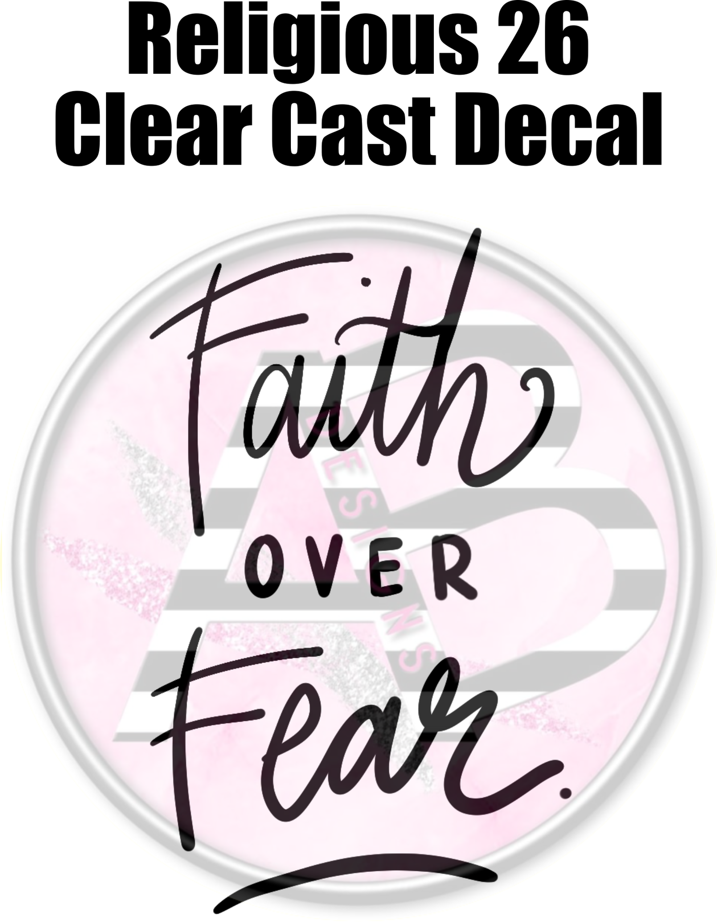 Religious 26 - Clear Cast Decal