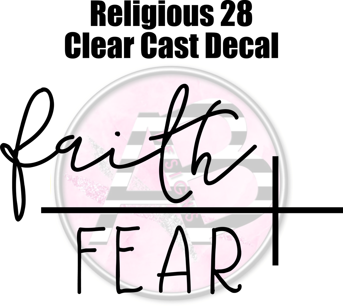 Religious 28 - Clear Cast Decal