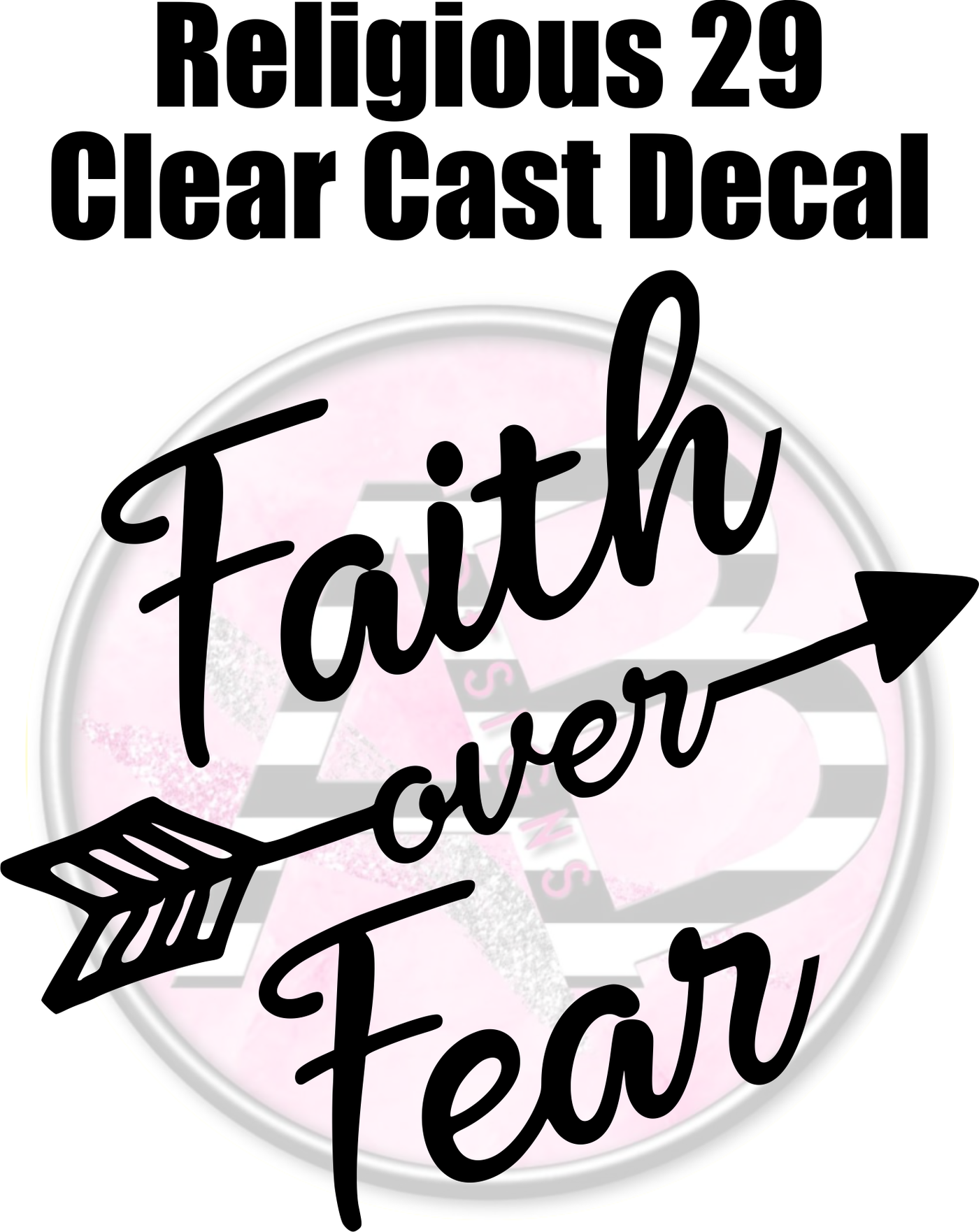 Religious 29 - Clear Cast Decal