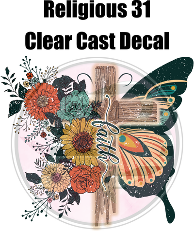 Religious 31 - Clear Cast Decal