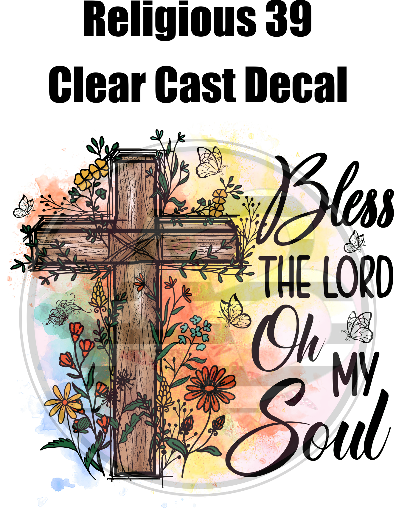 Religious 39 - Clear Cast Decal