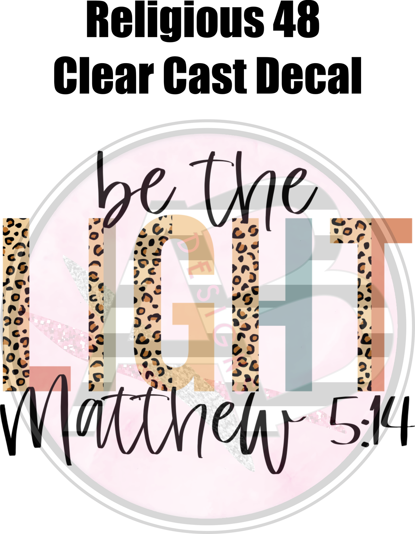 Religious 48 - Clear Cast Decal