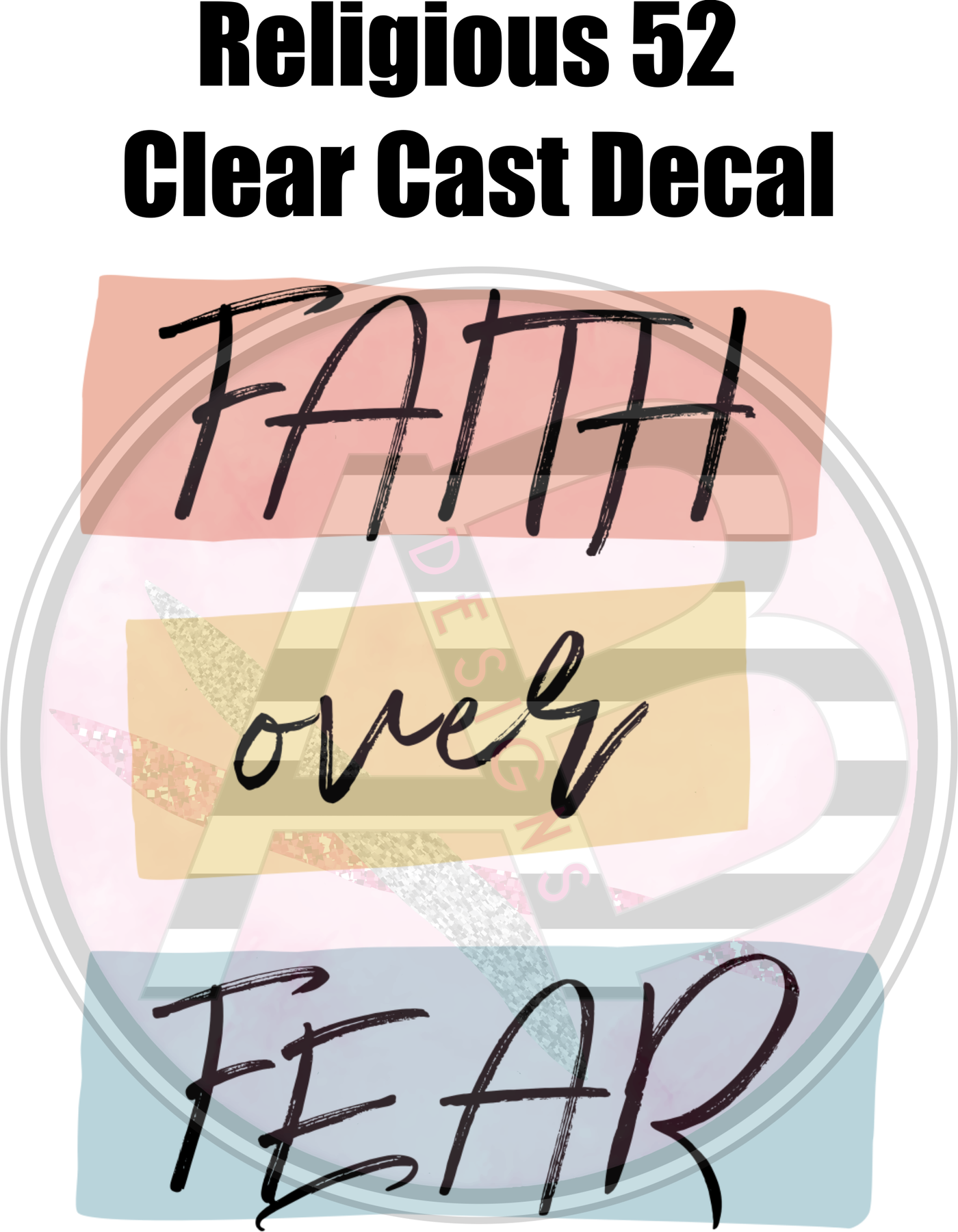 Religious 52 - Clear Cast Decal