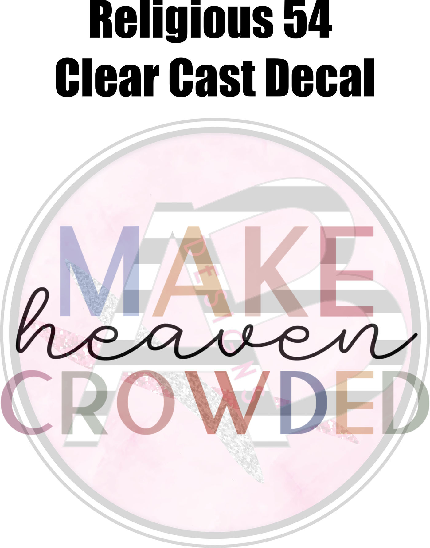 Religious 54 - Clear Cast Decal
