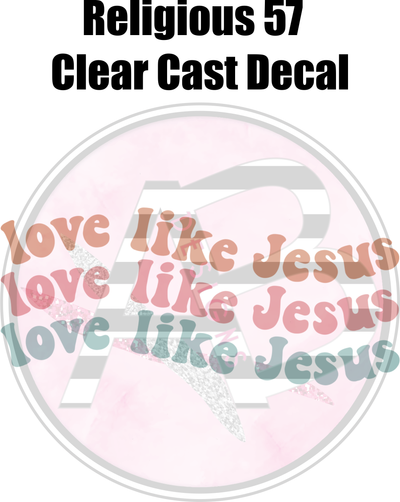 Religious 57 - Clear Cast Decal