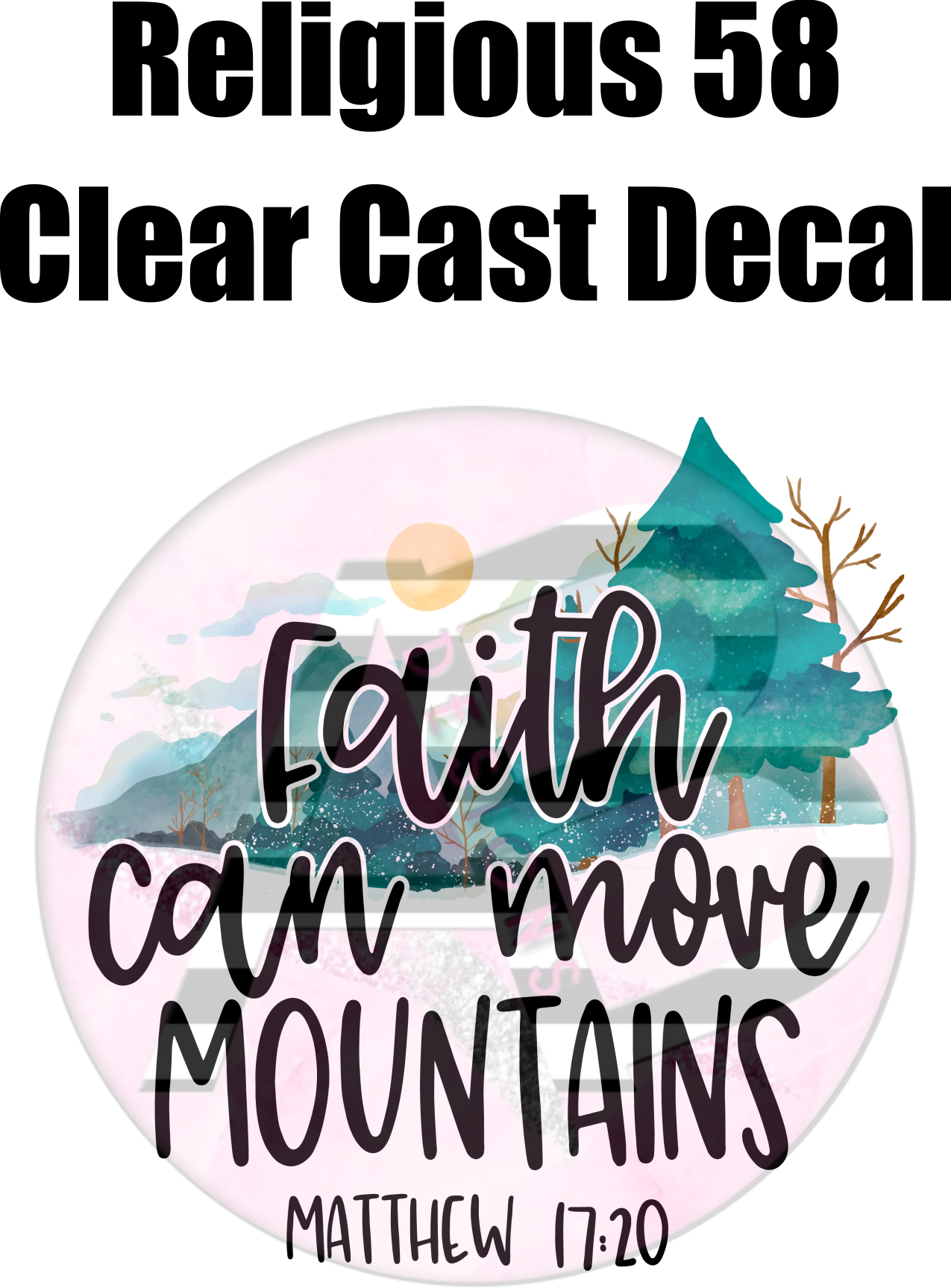 Religious 58 - Clear Cast Decal