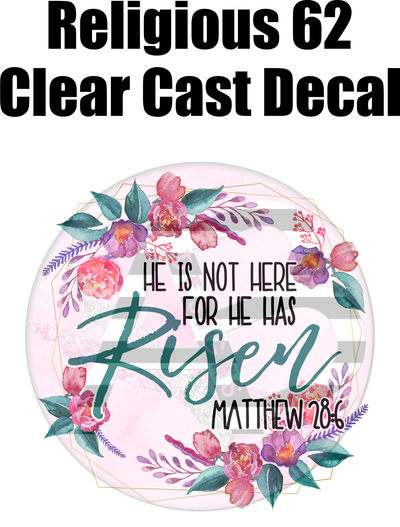 Religious 62 - Clear Cast Decal