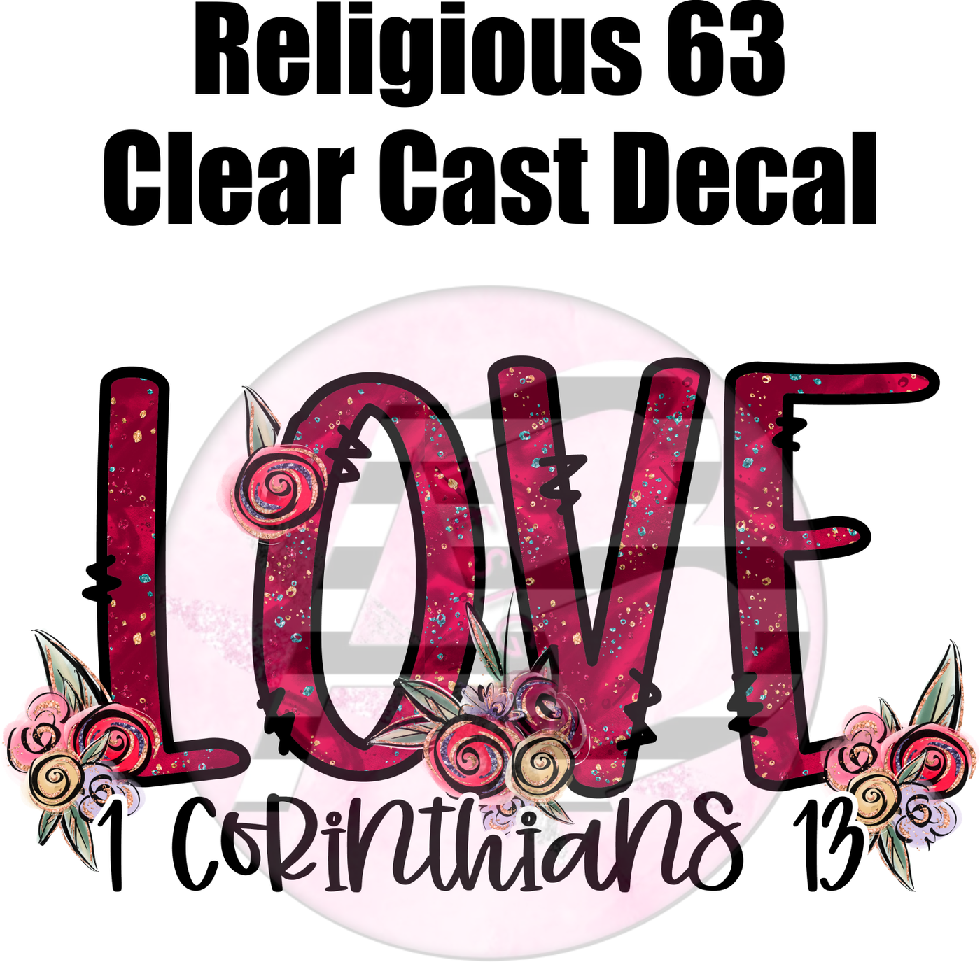 Religious 63 - Clear Cast Decal