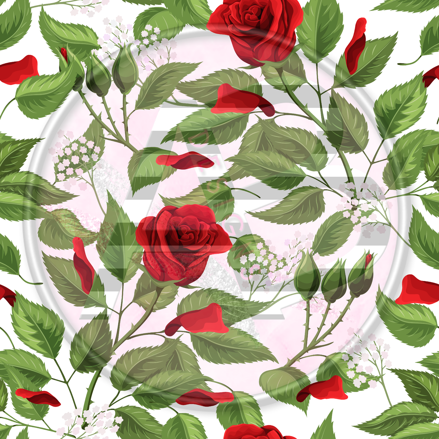 Adhesive Patterned Vinyl - Roses 03