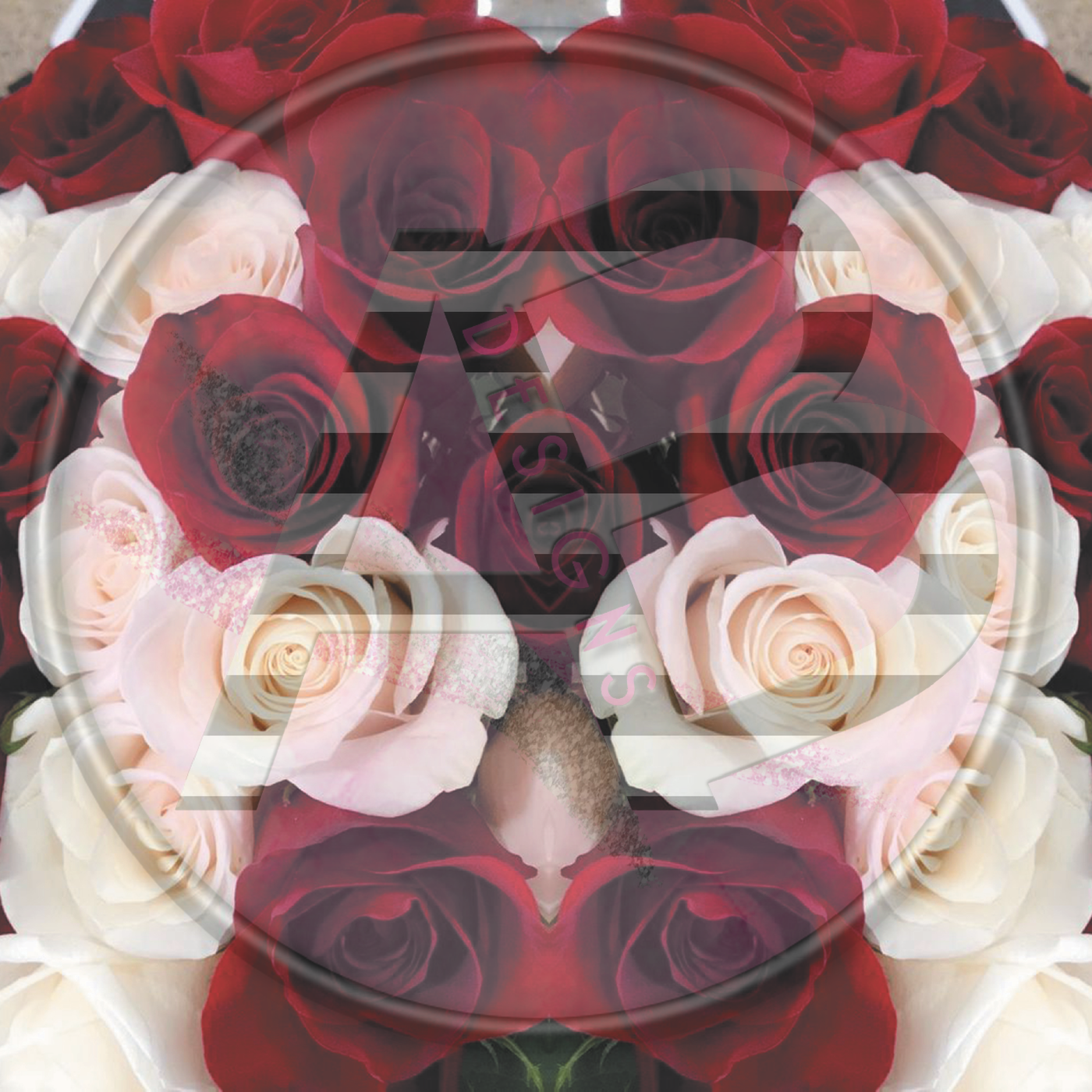 Adhesive Patterned Vinyl - Roses 06