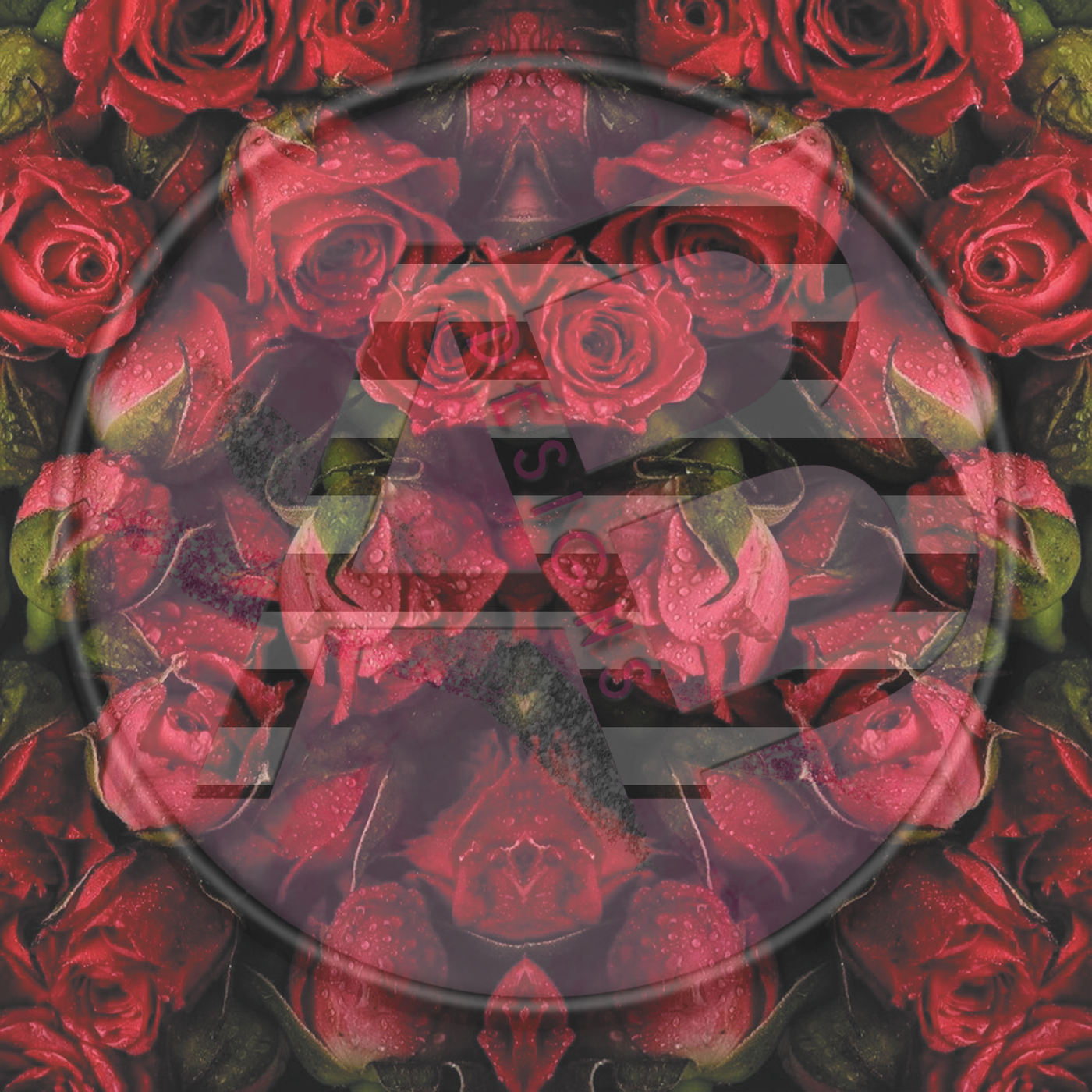 Adhesive Patterned Vinyl - Roses 07