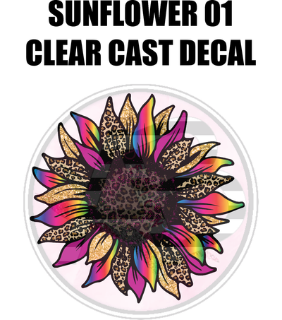 Sunflower 01 - Clear Cast Decal