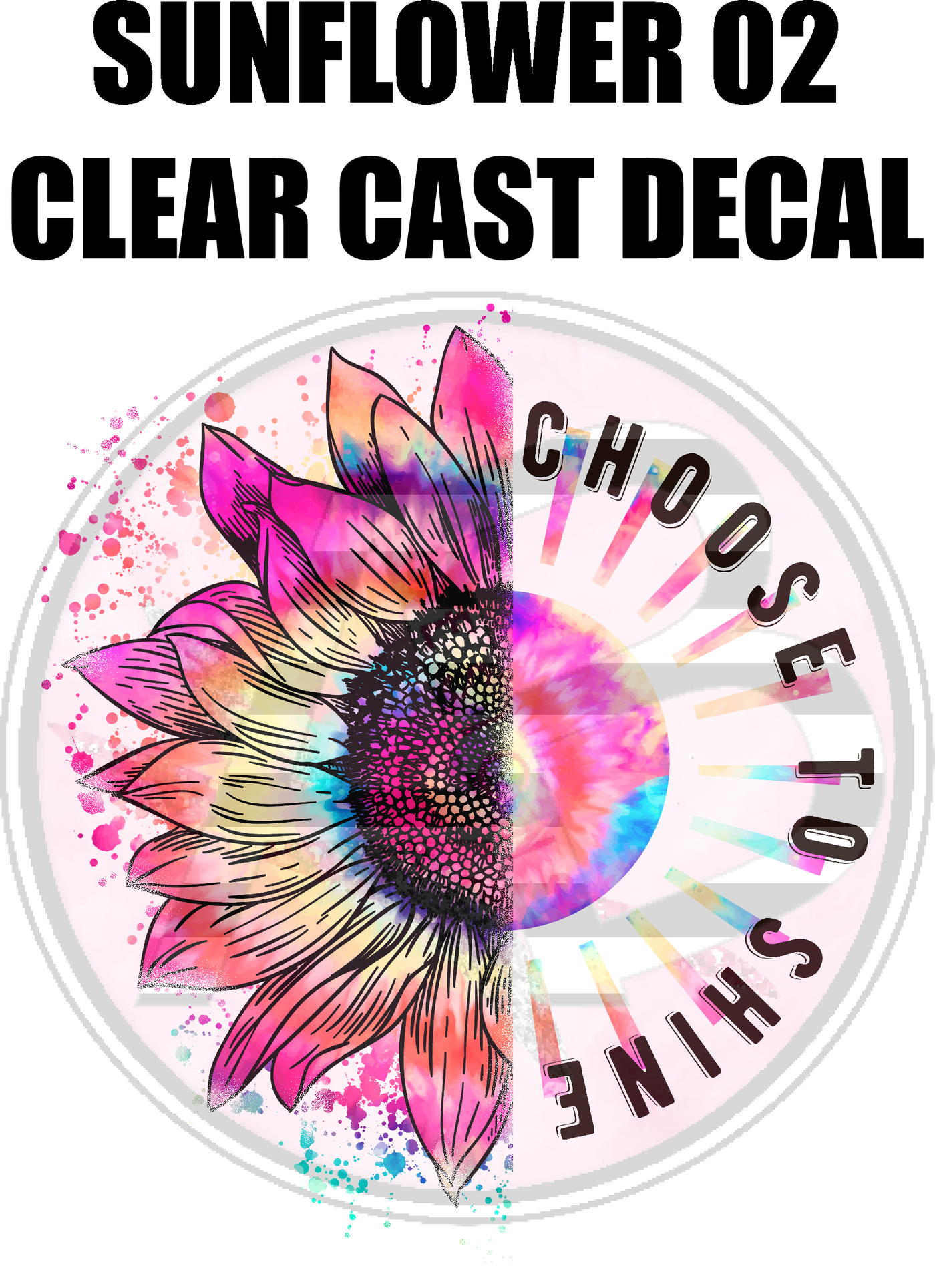 Sunflower 02 - Clear Cast Decal