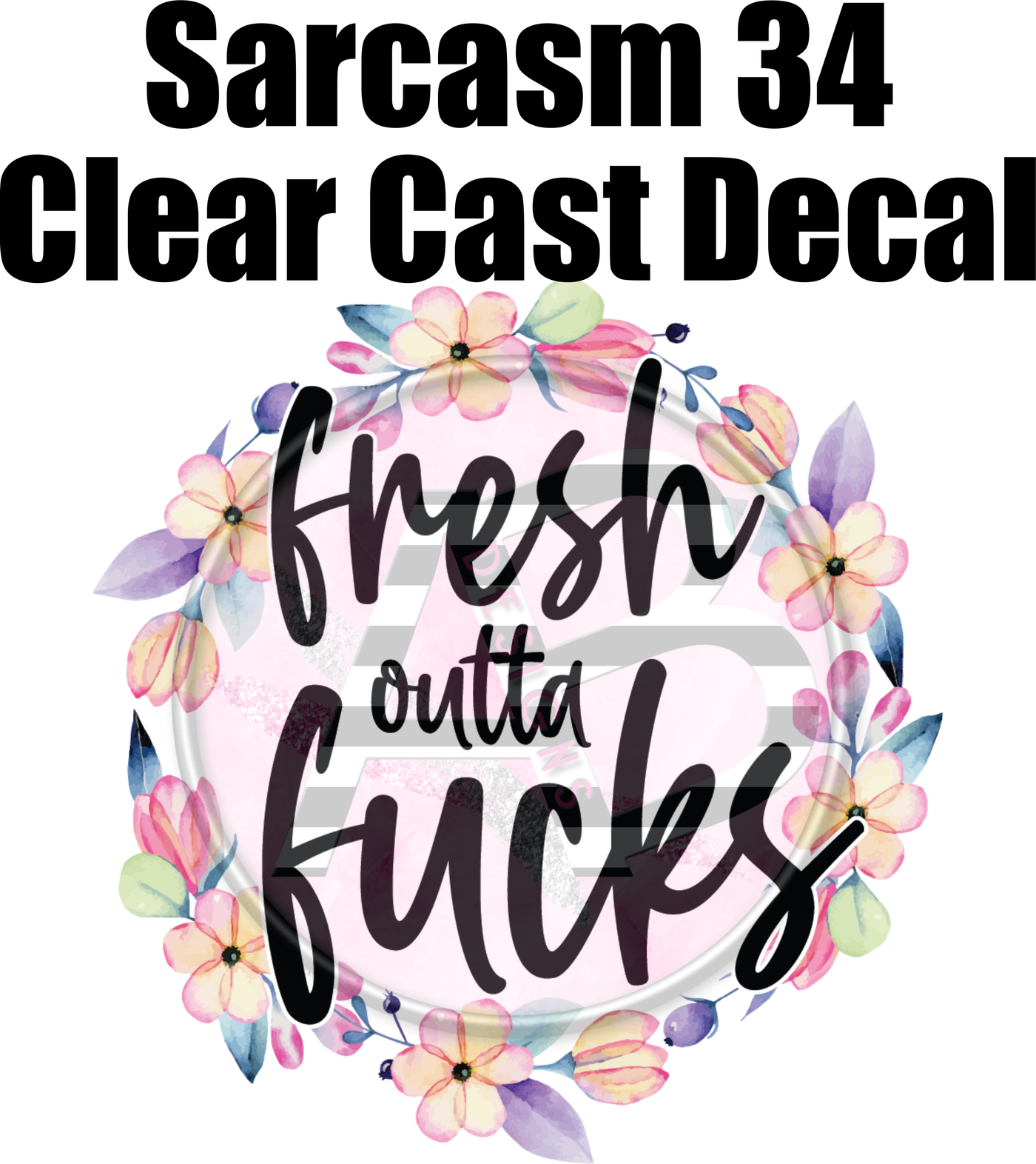 Sarcasm 34 - Clear Cast Decal