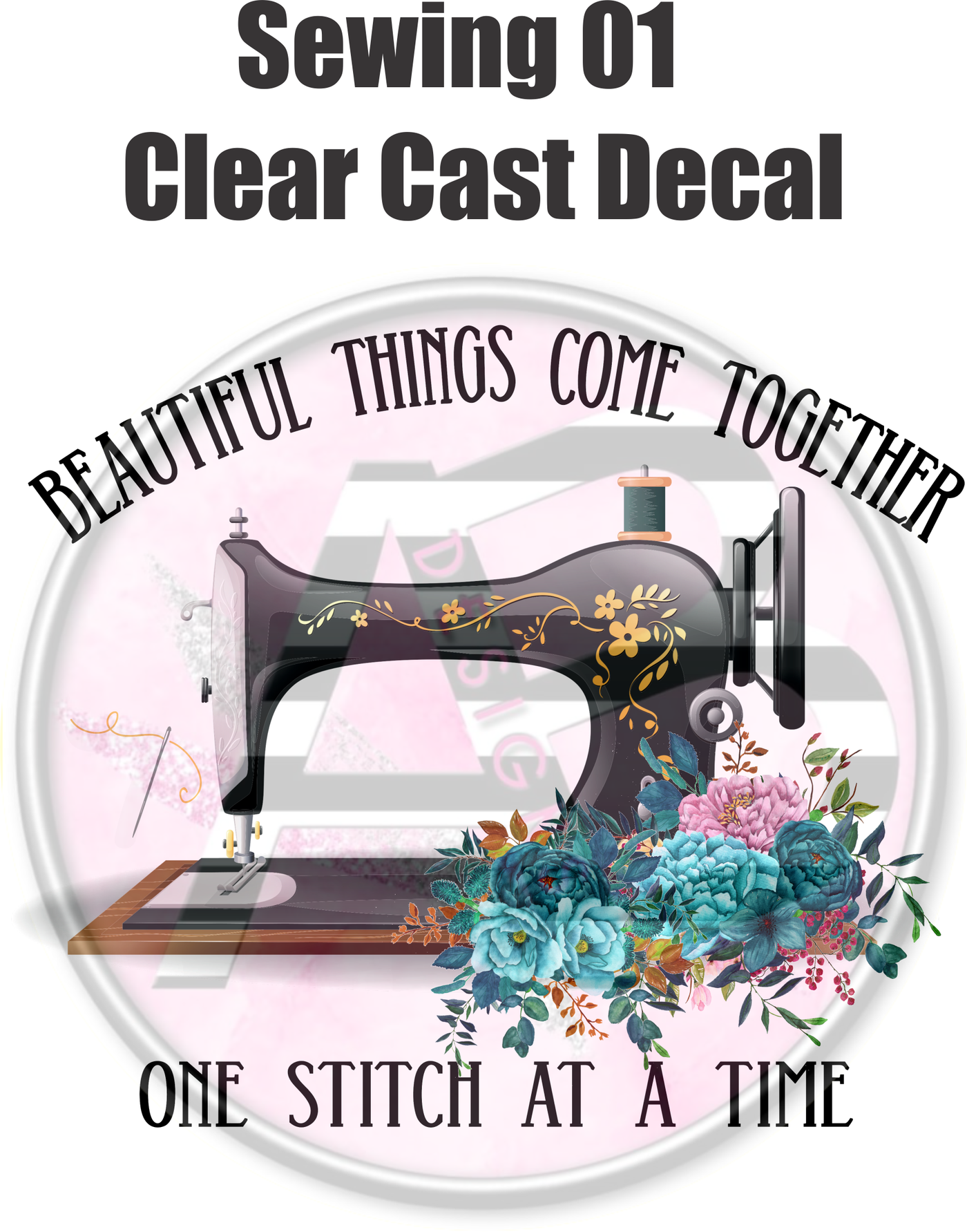 Sewing 01 - Clear Cast Decal