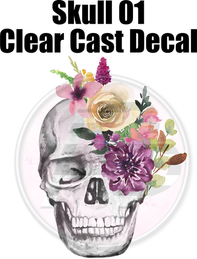 Skull 01 - Clear Cast Decal