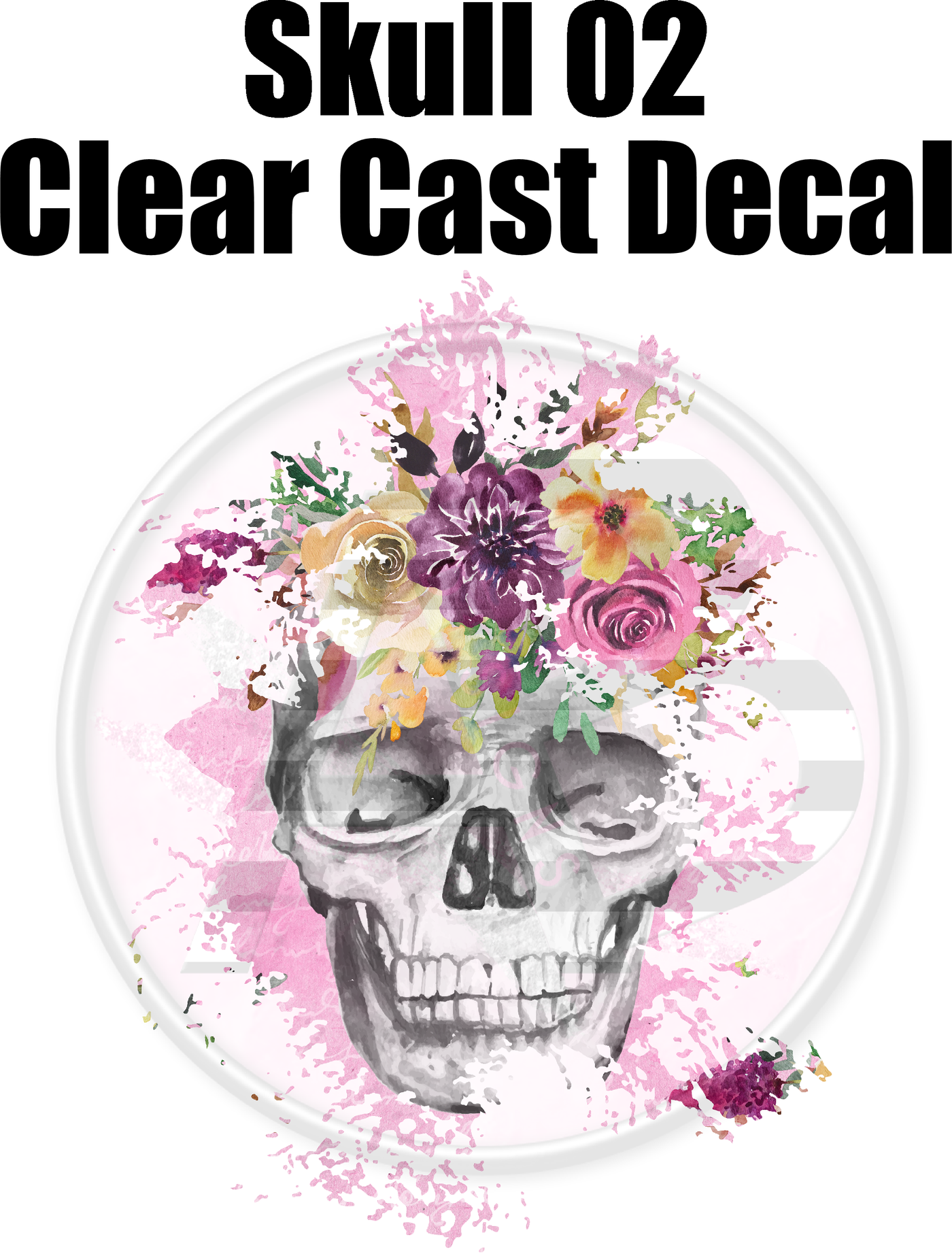 Skull 02 - Clear Cast Decal