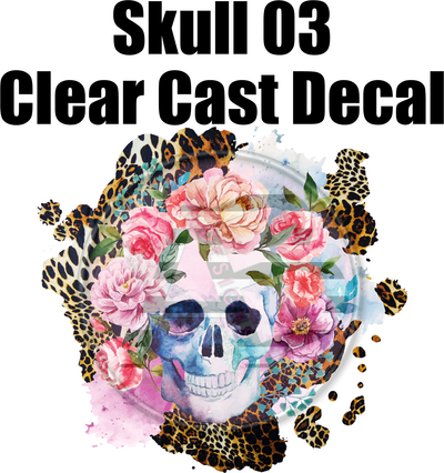 Skull 03 - Clear Cast Decal