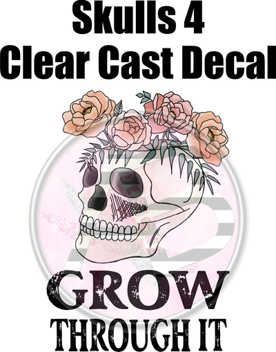 Skull 04 - Clear Cast Decal