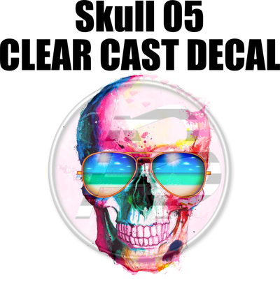 Skull 05 - Clear Cast Decal