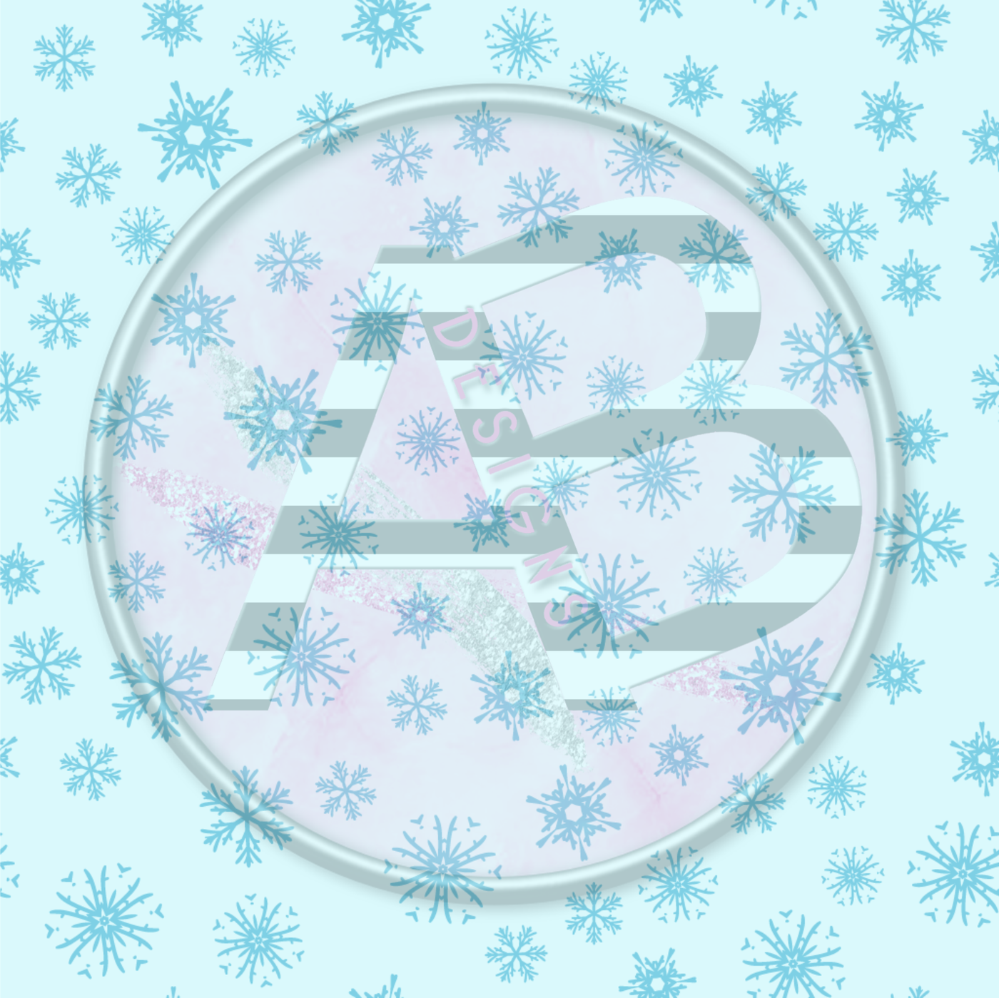 Adhesive Patterned Vinyl - Snowflake 03