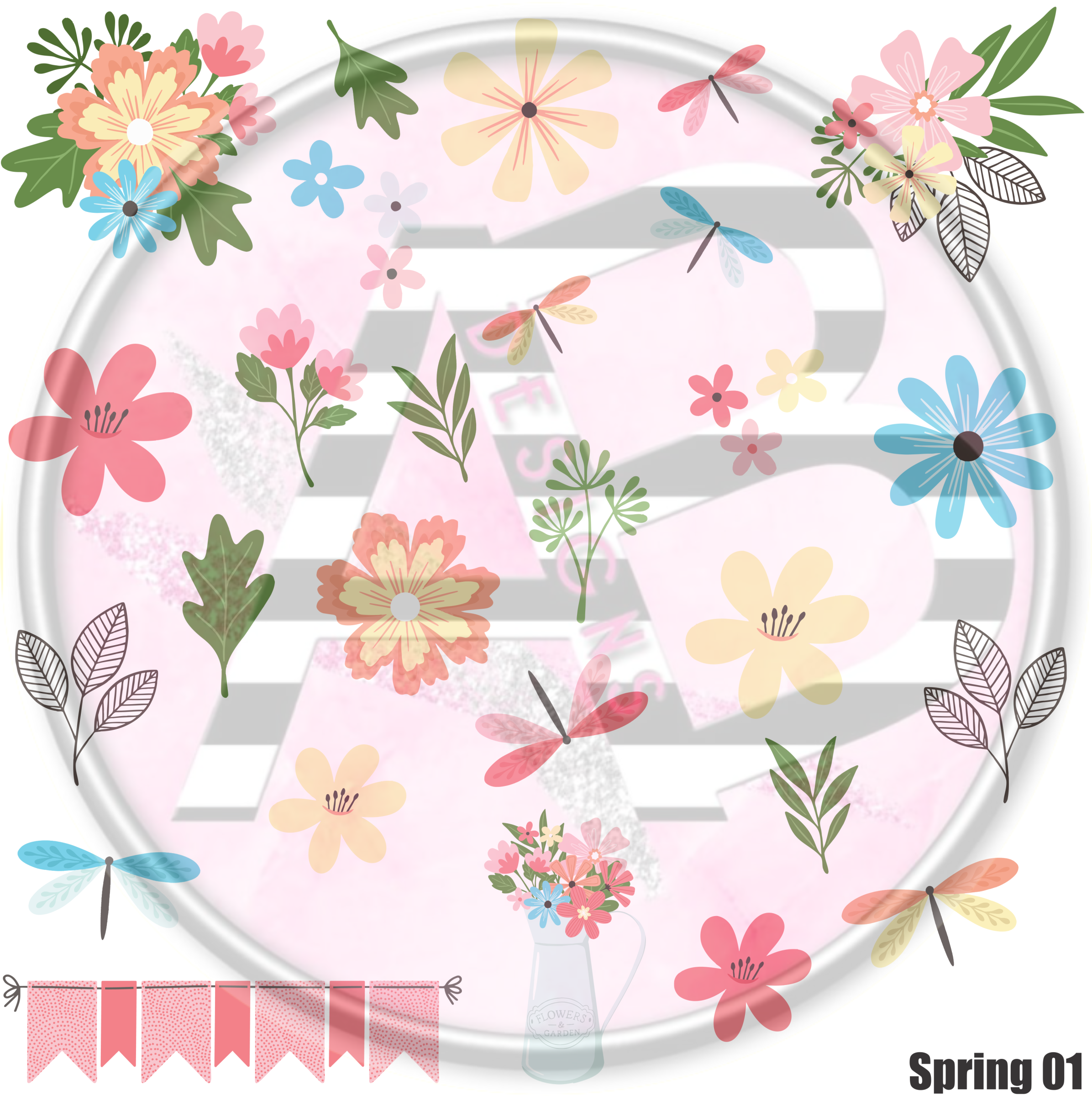 Spring 01 Full Sheet 12x12 - Clear Sheet – AB Designs, Co.