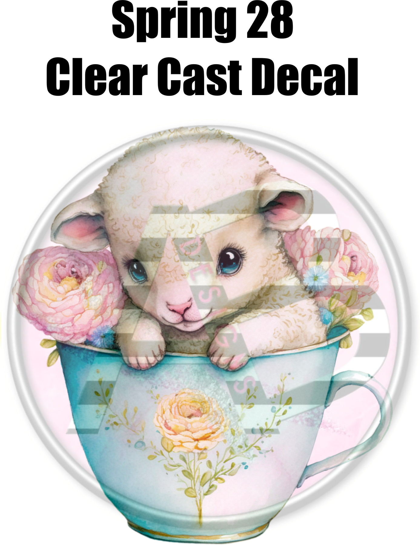 Spring Comp Decal Spring 28 - Clear Cast Decal β AB Designs, Co.