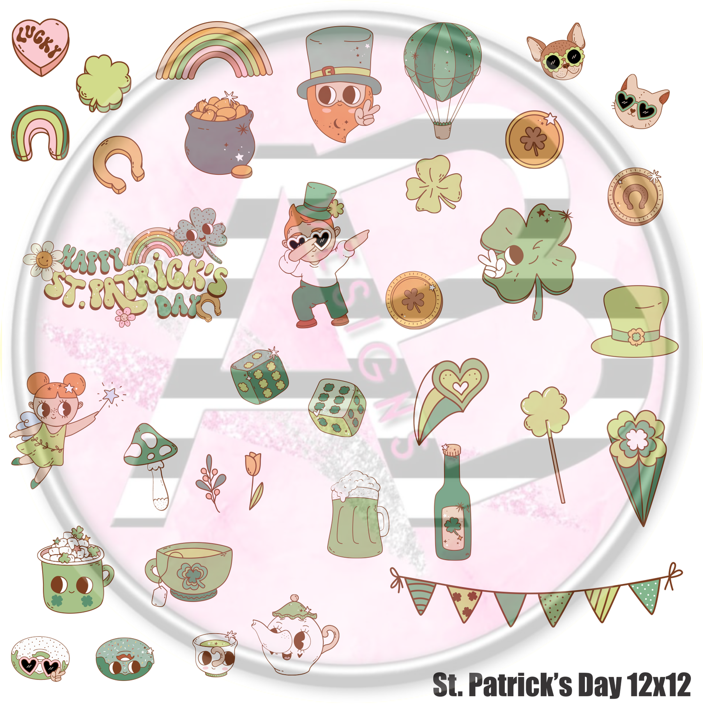 St. Patrick's Day Full Sheet 12x12 Clear Cast