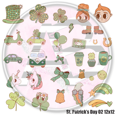 St. Patrick's Day 02 Full Sheet 12x12 Clear Cast