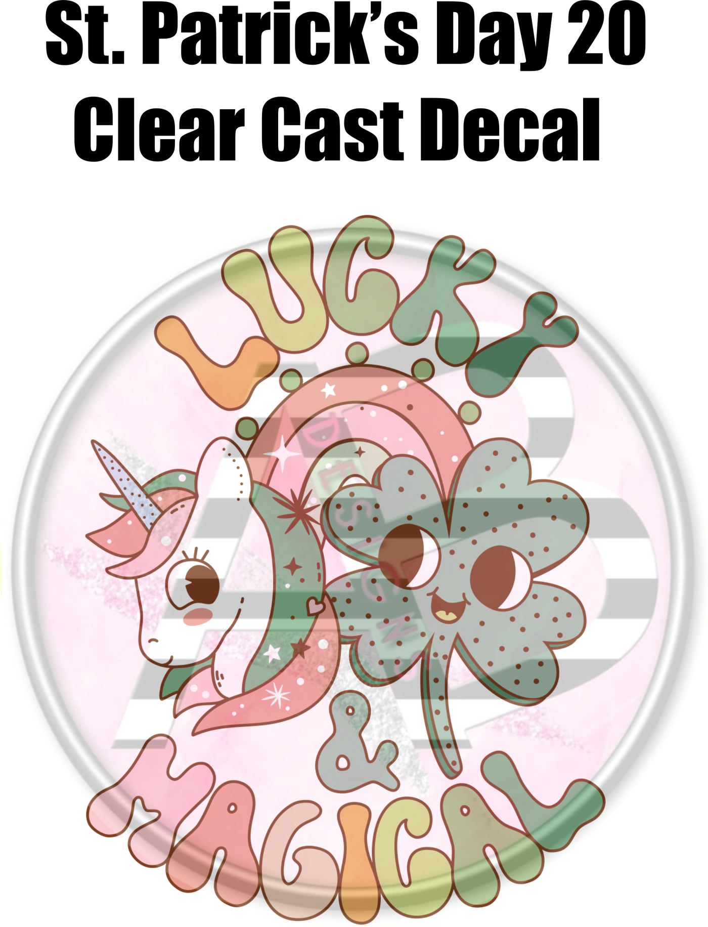 St. Patrick's Day 20 - Clear Cast Decal