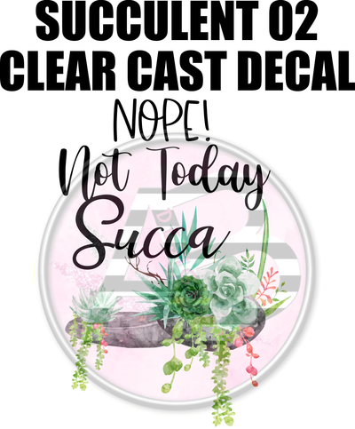 Succulent 02 - Clear Cast Decal