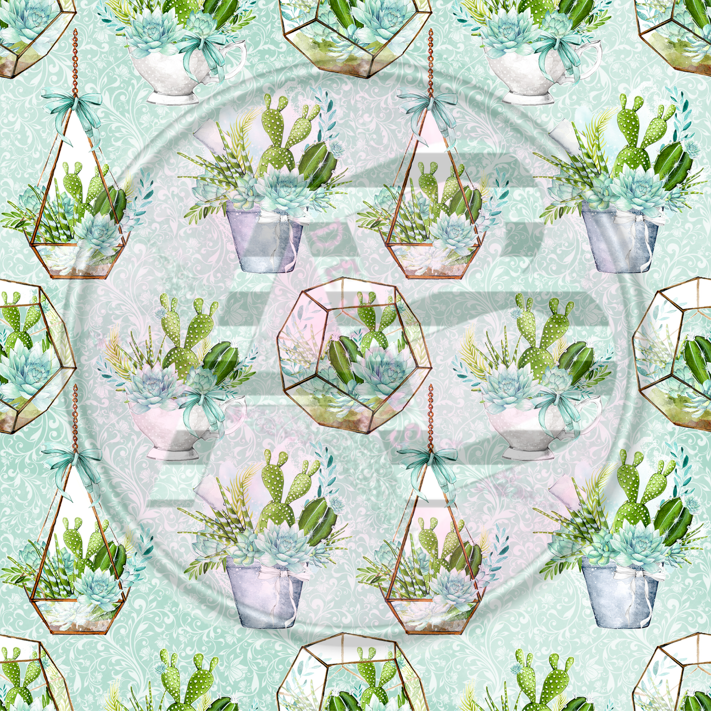 Adhesive Patterned Vinyl - Succulent 04