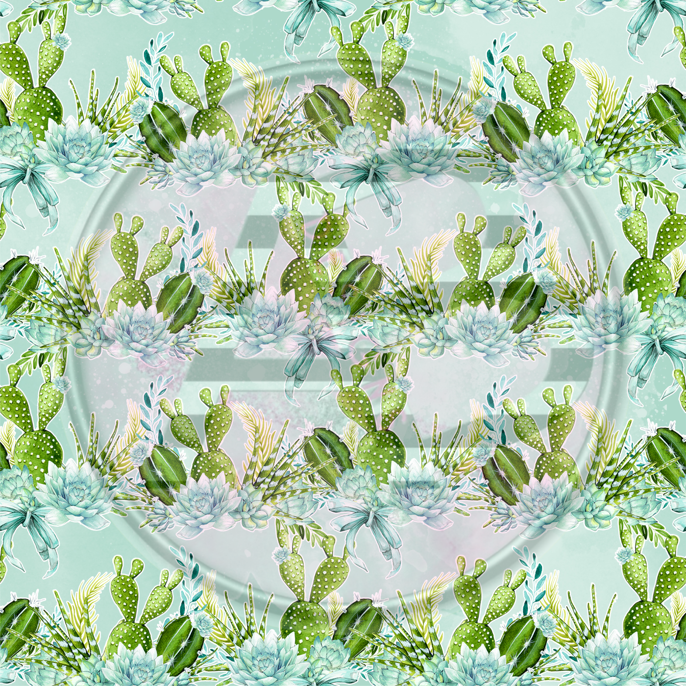 Adhesive Patterned Vinyl - Succulent 05