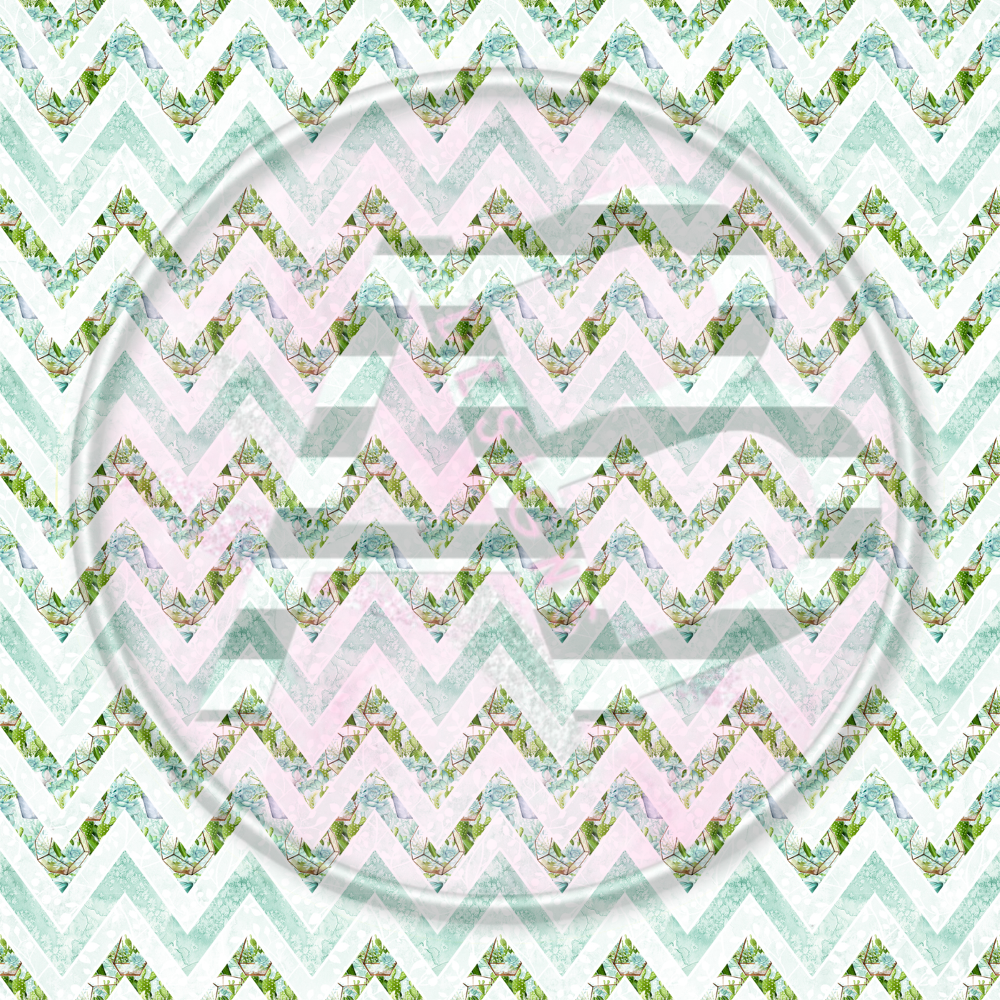 Adhesive Patterned Vinyl - Succulent 06