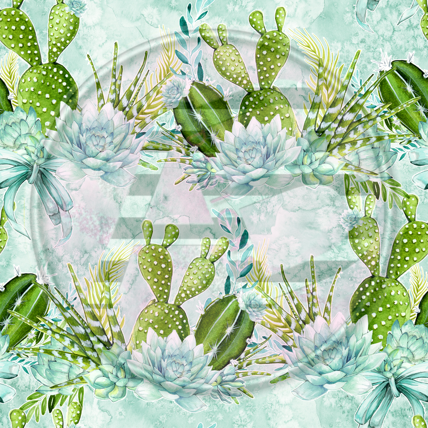 Adhesive Patterned Vinyl - Succulent 08