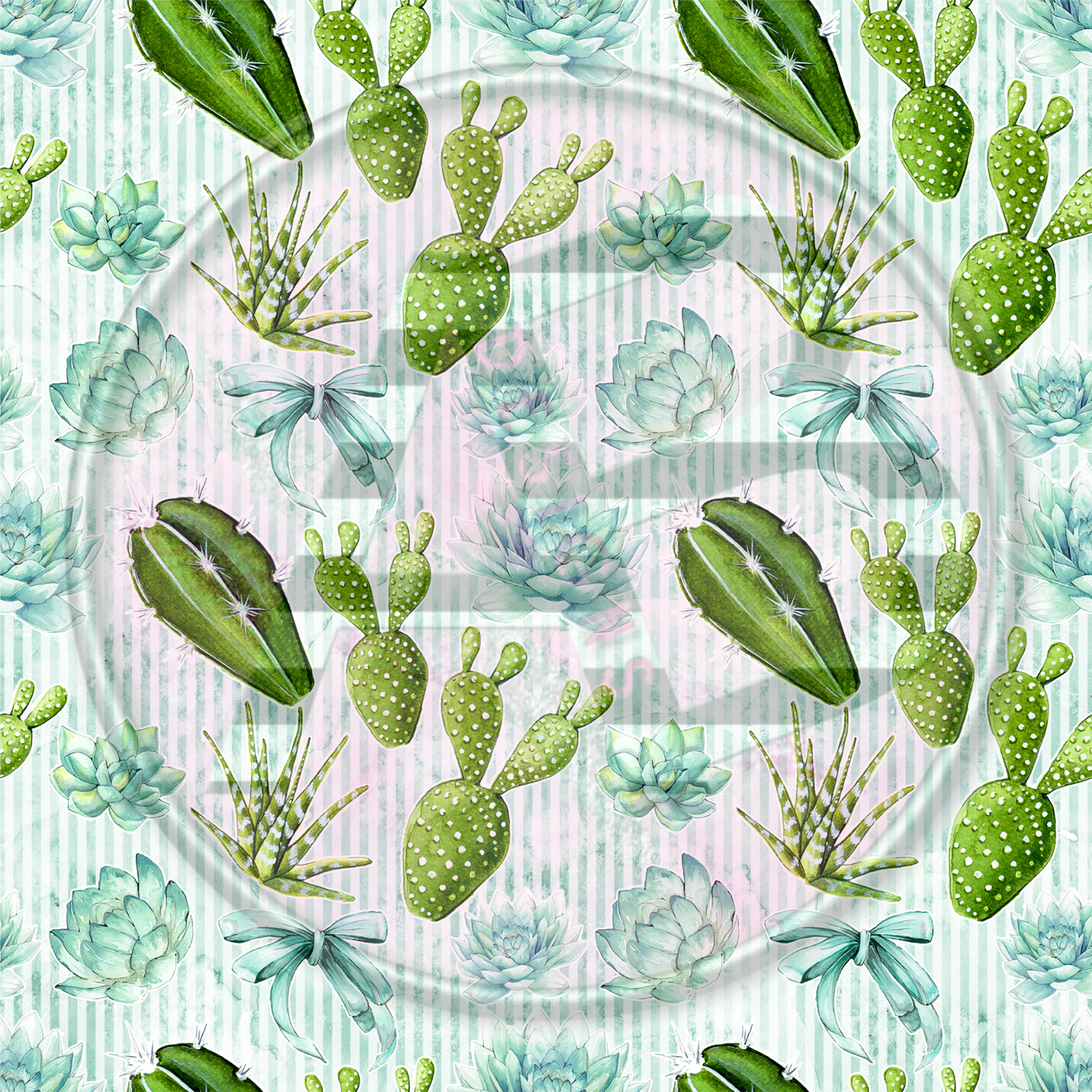 Adhesive Patterned Vinyl - Succulent 15