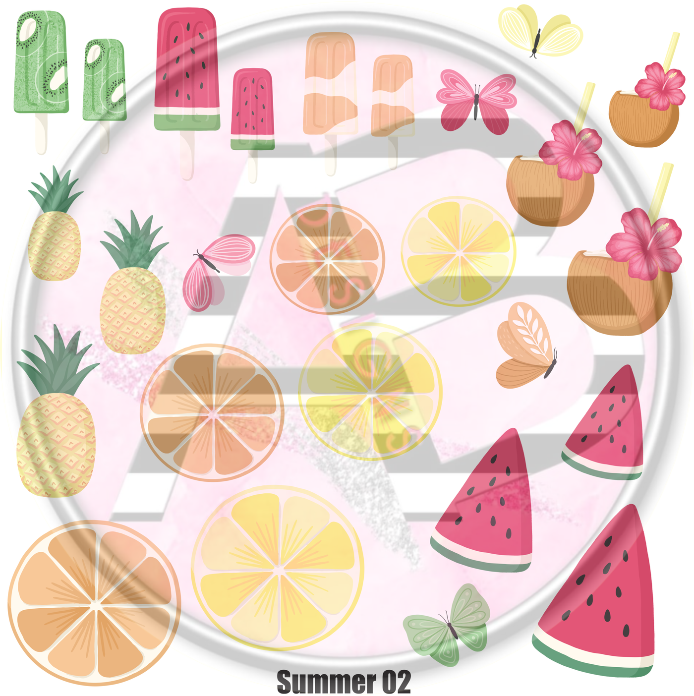 Summer 02 Full Sheet 12x12 - Clear Sheet