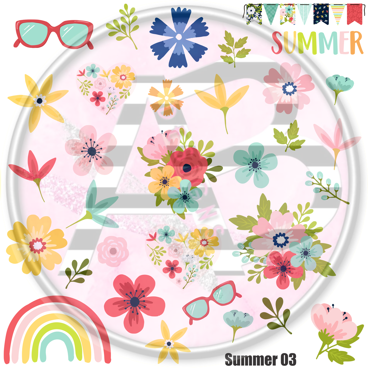 Summer 03 Full Sheet 12x12 - Clear Sheet