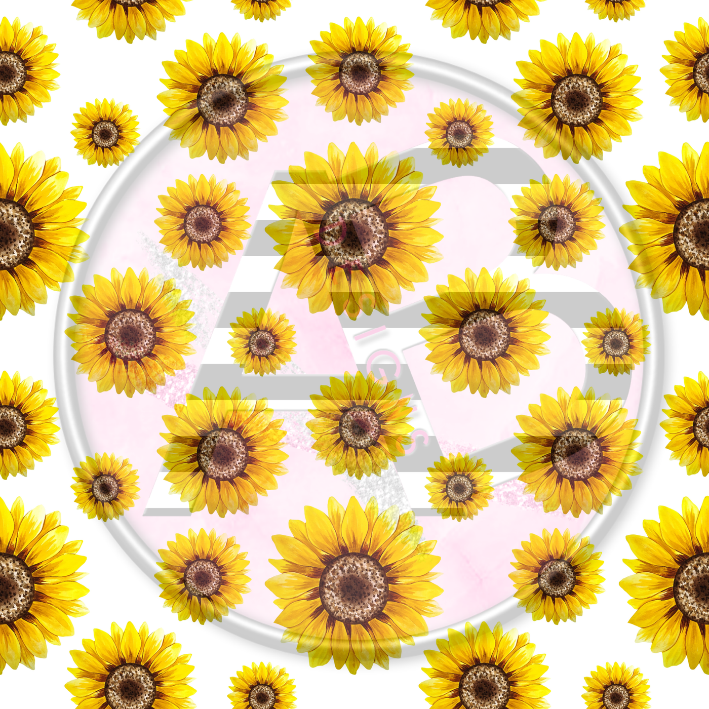 Adhesive Patterned Vinyl - Sunflower 17 Smaller