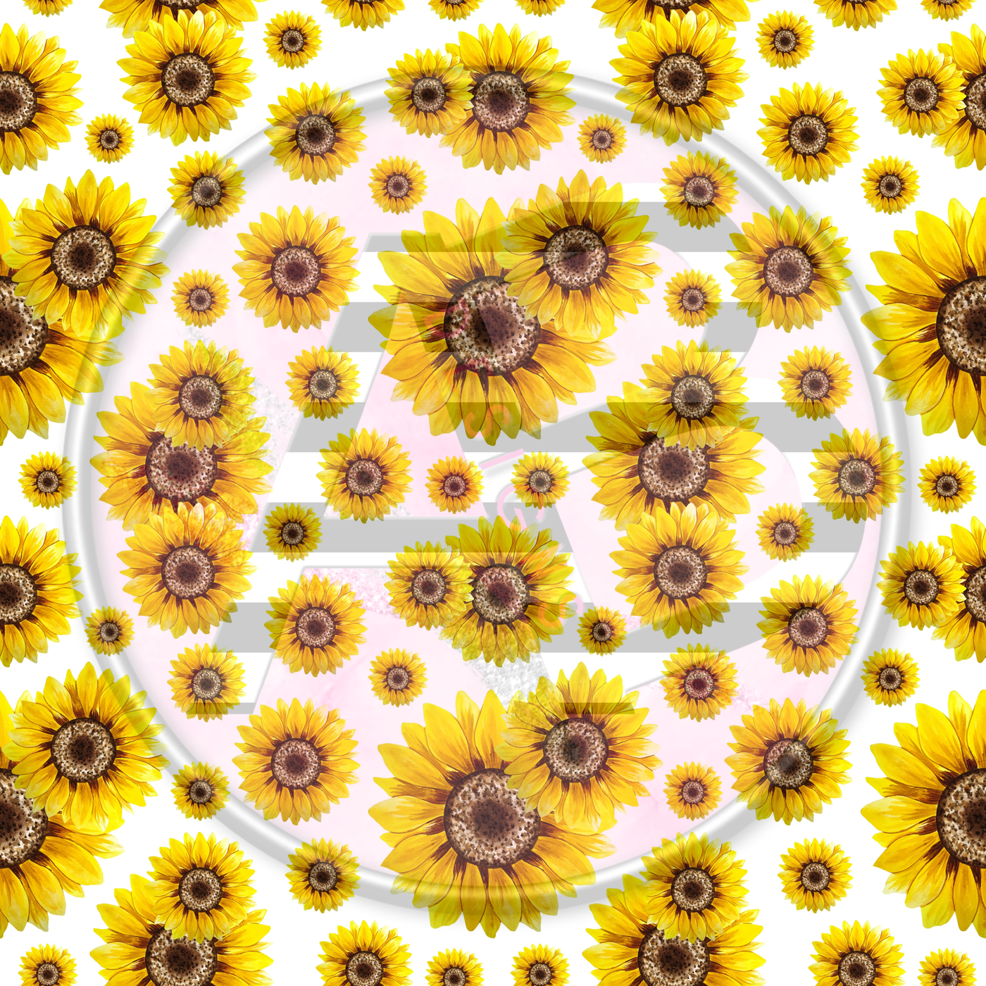 Adhesive Patterned Vinyl - Sunflower 21 Smaller