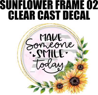 Sunflower Frame 02 - Clear Cast Decal