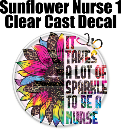 Sunflower Nurse 1 - Clear Cast Decal