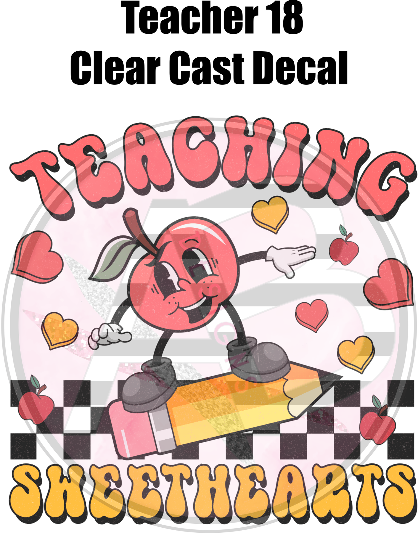 Teacher 18 - Clear Cast Decal