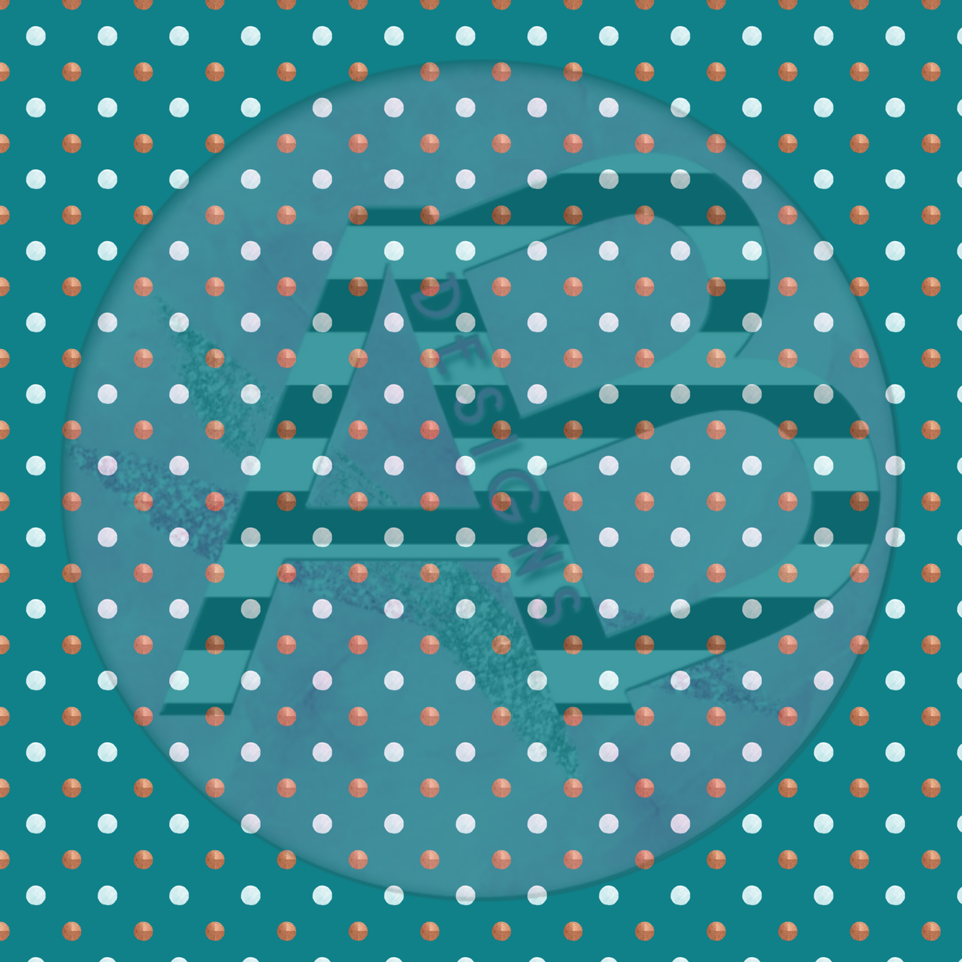 Adhesive Patterned Vinyl - Teal and Copper Floral 03