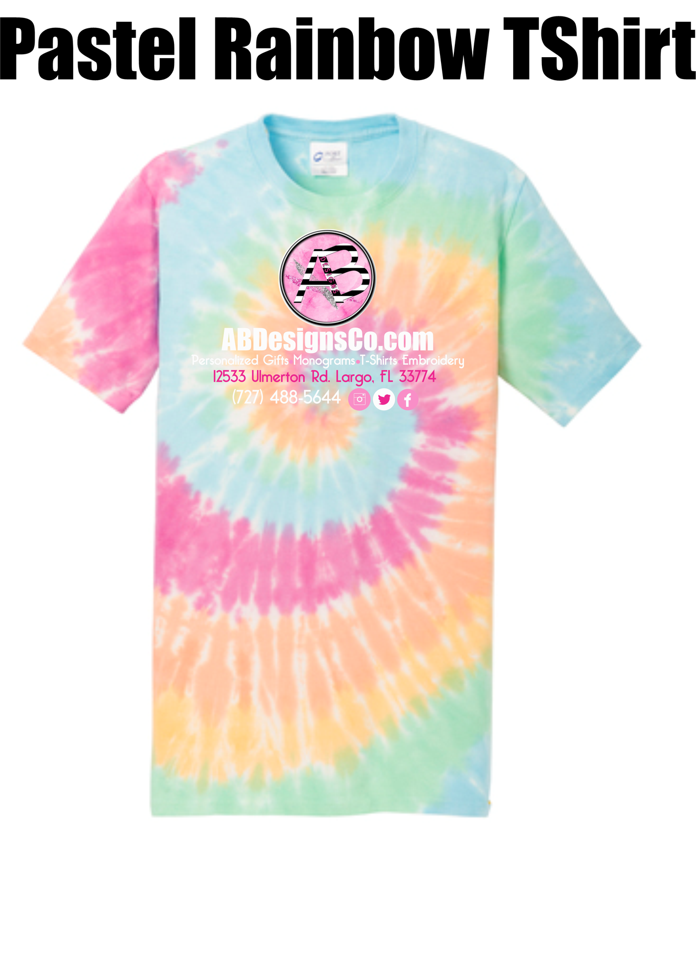 TieDye Pastel Rainbow I AB T-Shirt  I Shirt Swag I Merch