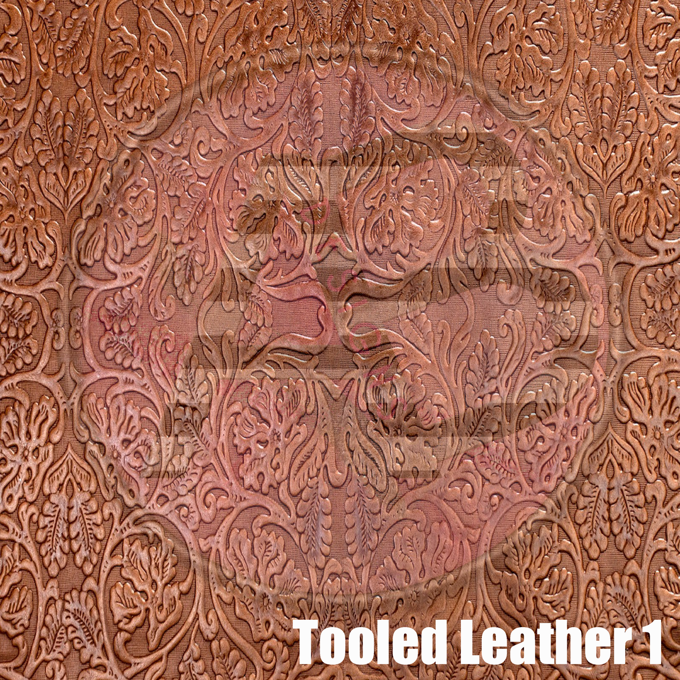 Adhesive Patterned Vinyl - Tooled Leather 1